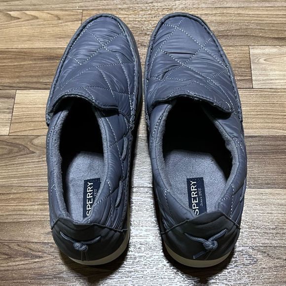 Sperry Men\'s Moc-Sider Nylon Loafers Quilted Slip-on Shoes Gray Size 11.5M‎ main image 6